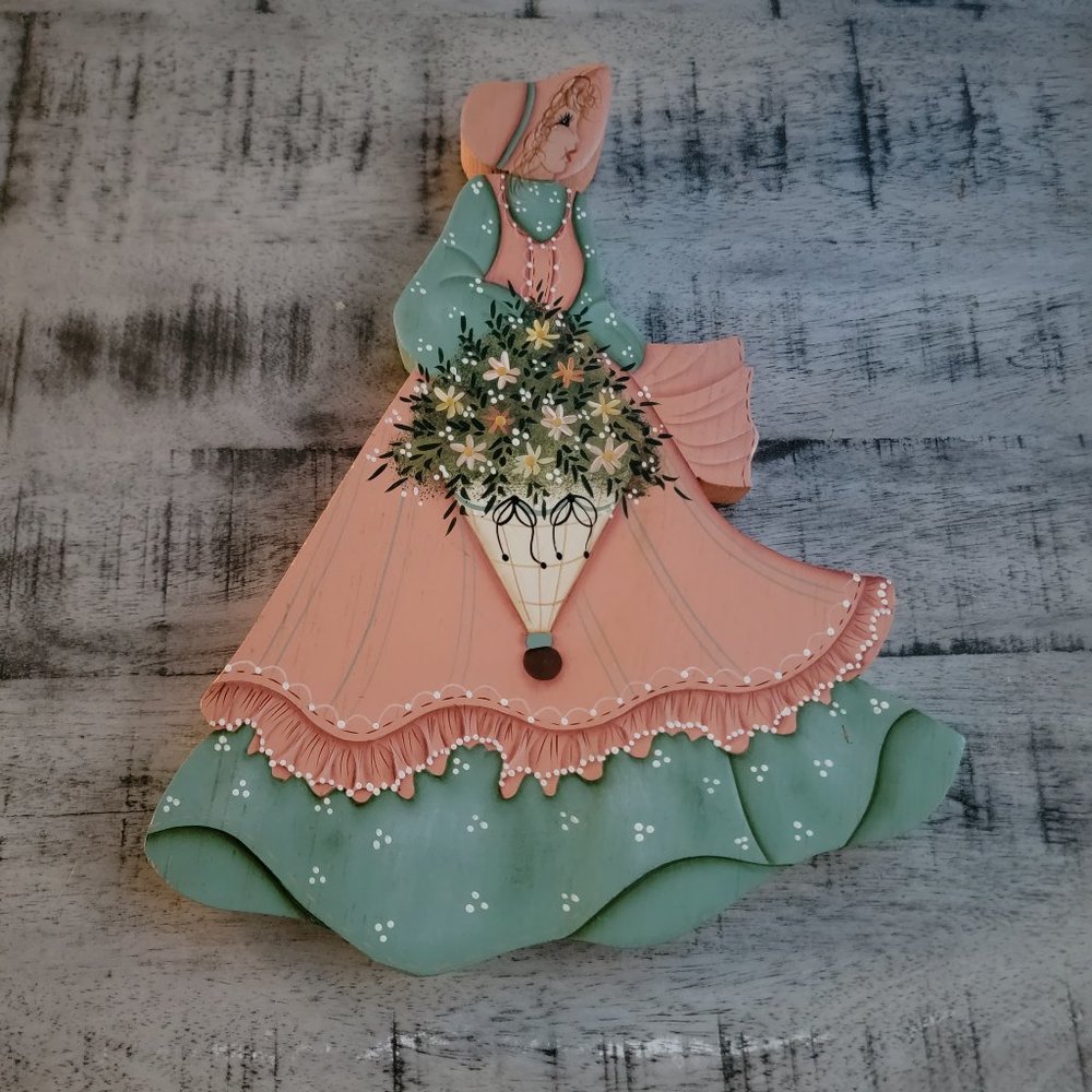 Handpainted Prairie Woman Wood Wall Art
